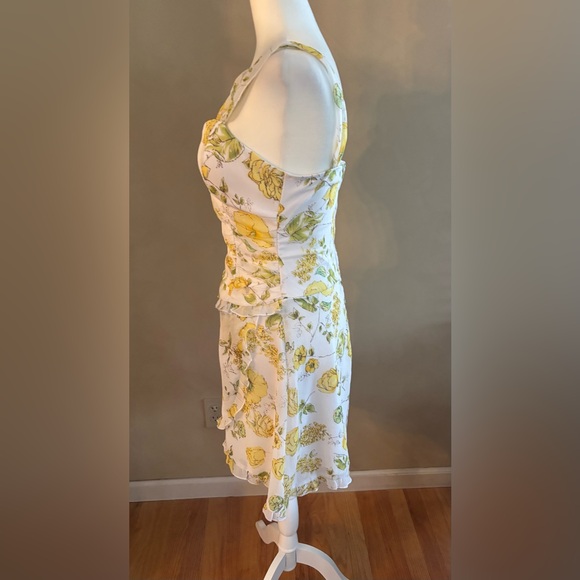 Y2K Ruby Rox romantic cottage fairy Floral Yellow Dress size 9 - Picture 7 of 13